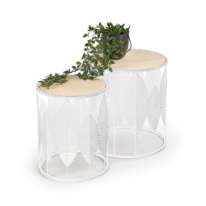 Zestaw dwóch ław Folla biały - Ostatnia sztuka