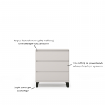 Komoda Borg 3s kaszmir Nowość ! - obrazek 3