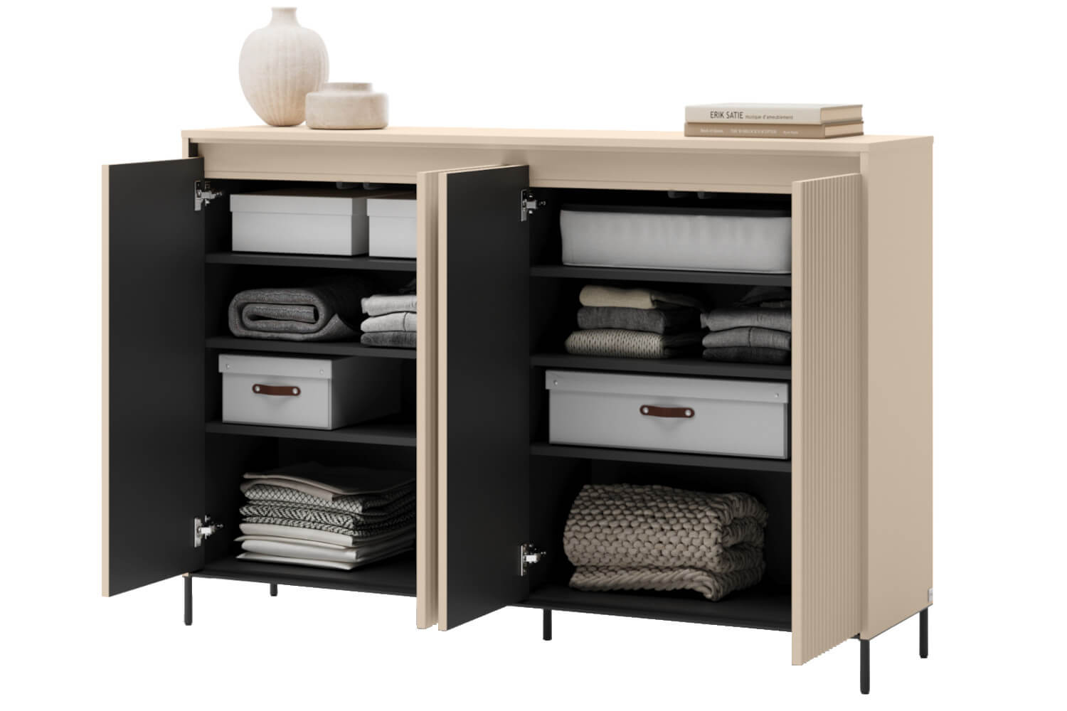 Komoda czterodrzwiowa z półkami Trend TG-04 - obrazek 4