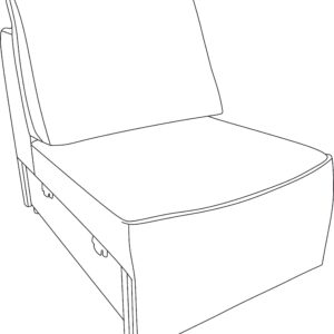 Narożnik modułowy Eclipse moduł 1BK (z pojemnikiem)